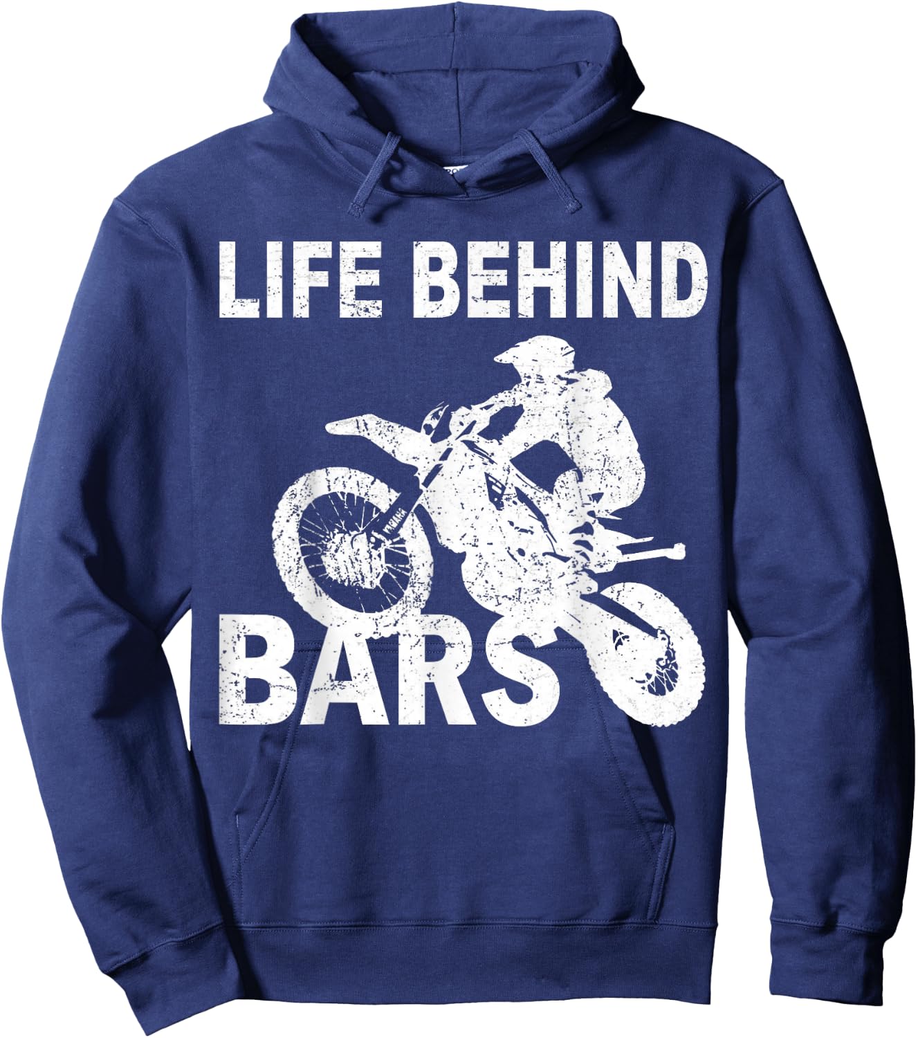 Life Behind Bars Motorcycle Biker Cyclist Hoodie - Hoodie | Navy