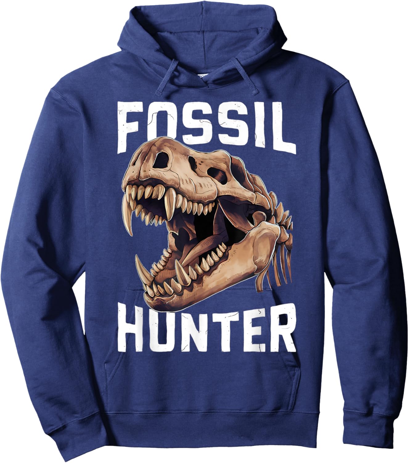 Fossil Hunter Dinosaur Skull Graphic Hoodie - Hoodie | Navy