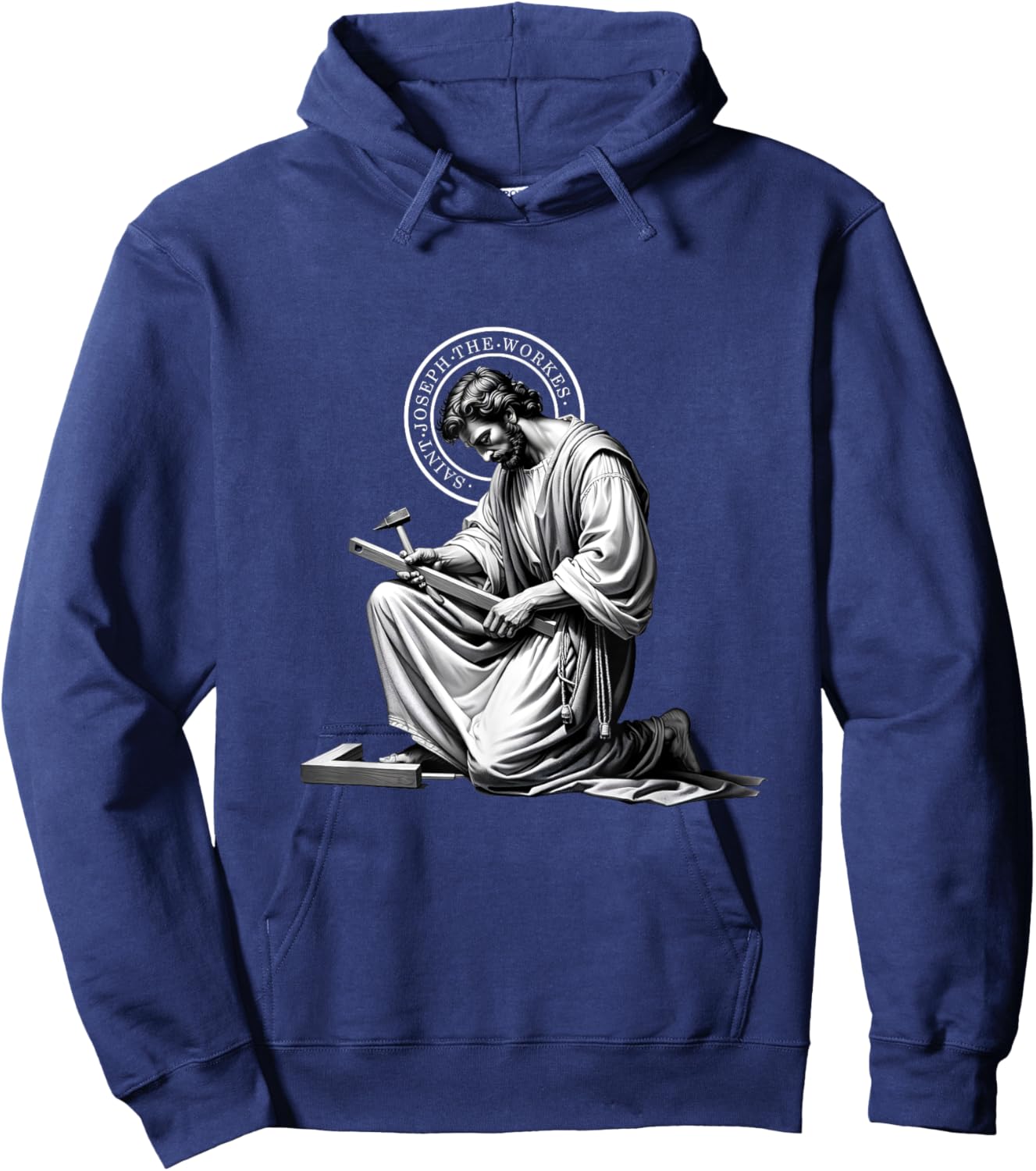 Saint Catholic Church St. Joseph The Worker Jesus Father Hoodie - Hoodie | Navy