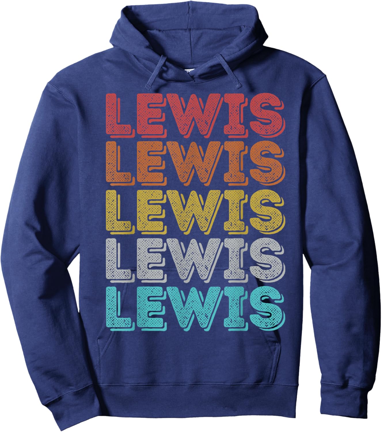 Vintage Retro Lewis Hoodie - Hoodie | Navy