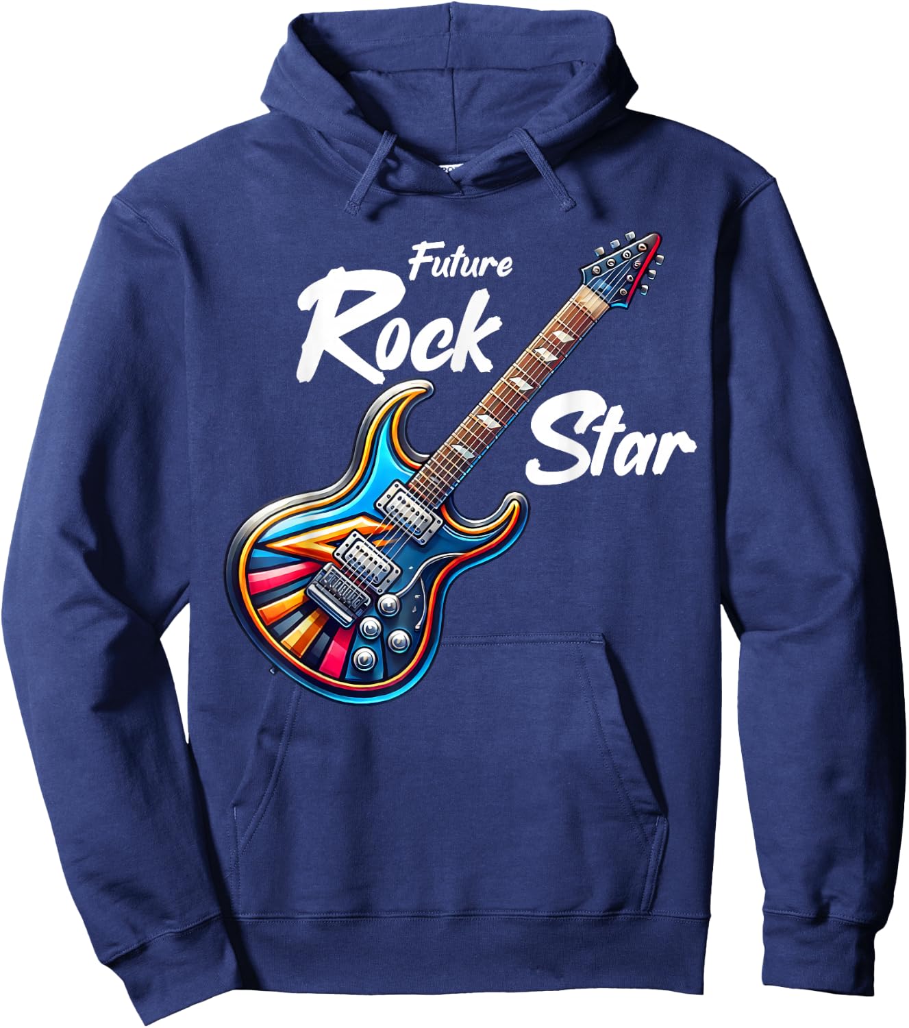 Future Rock Star, Guitar Band, Funny Rock, Girls Boys Kids Hoodie - Hoodie | Navy