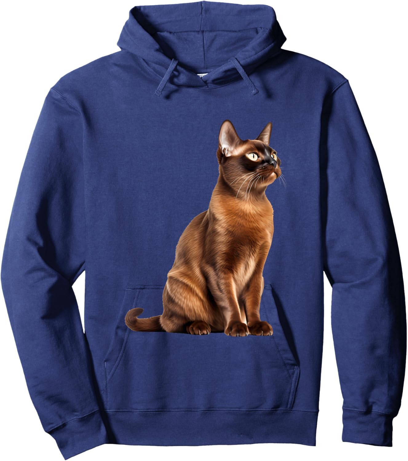 Burmese Cat Portrait Hoodie - Hoodie | Navy