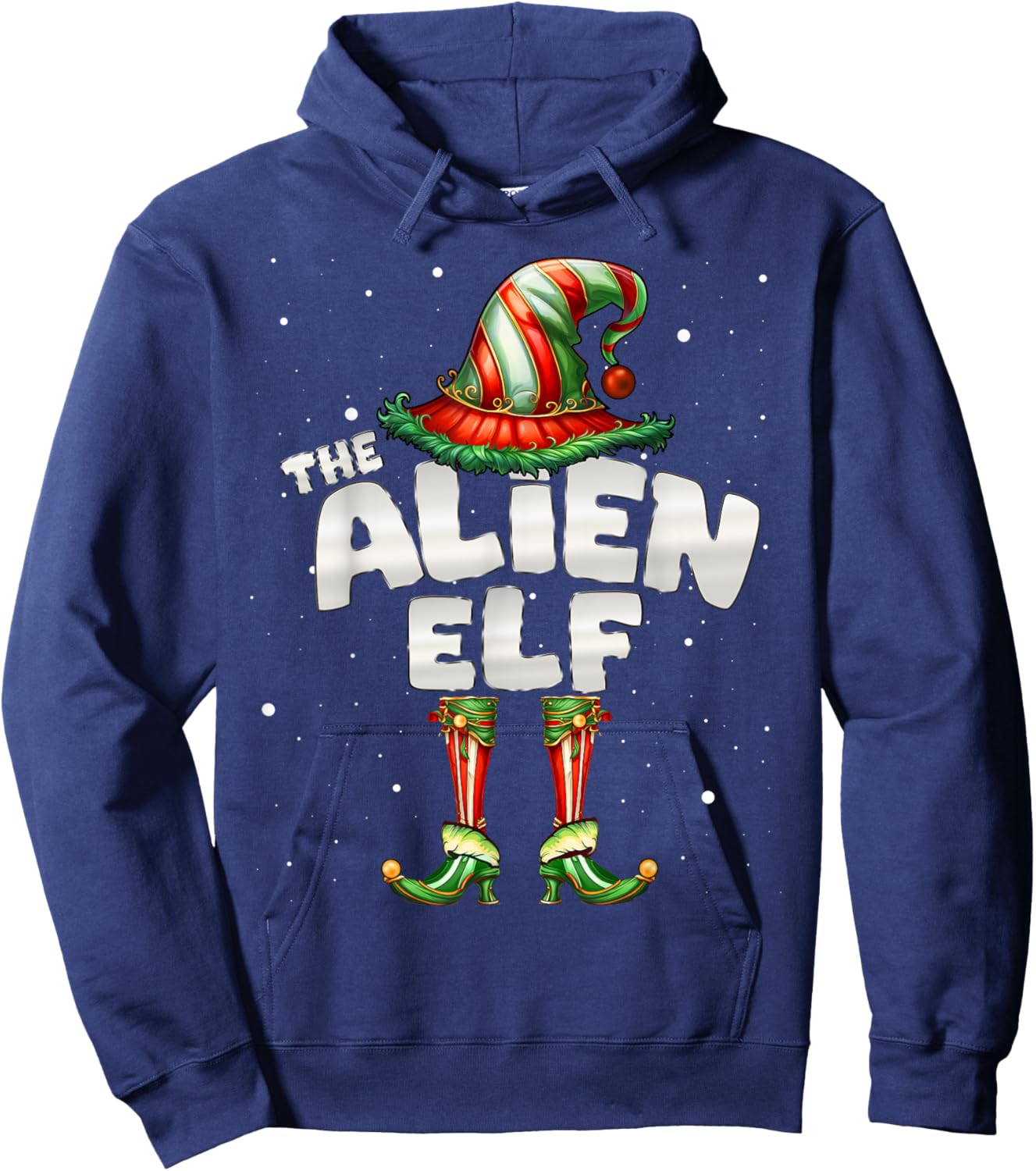I'm The Alien Elf Family Matching Group Christmas Party Hoodie - Hoodie | Navy