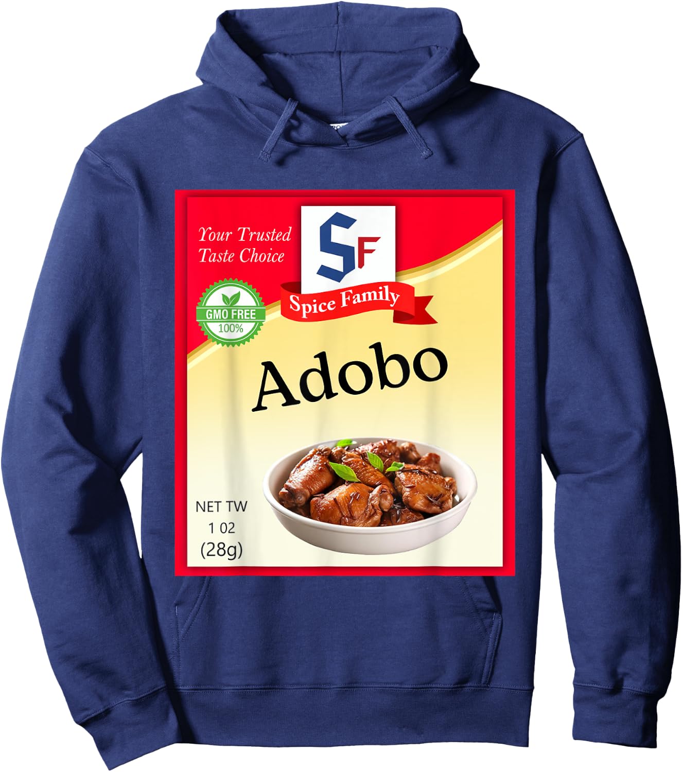 Adobo Seasoning Condiment Costume Holiday Spice Costumes Hoodie - Hoodie | Navy