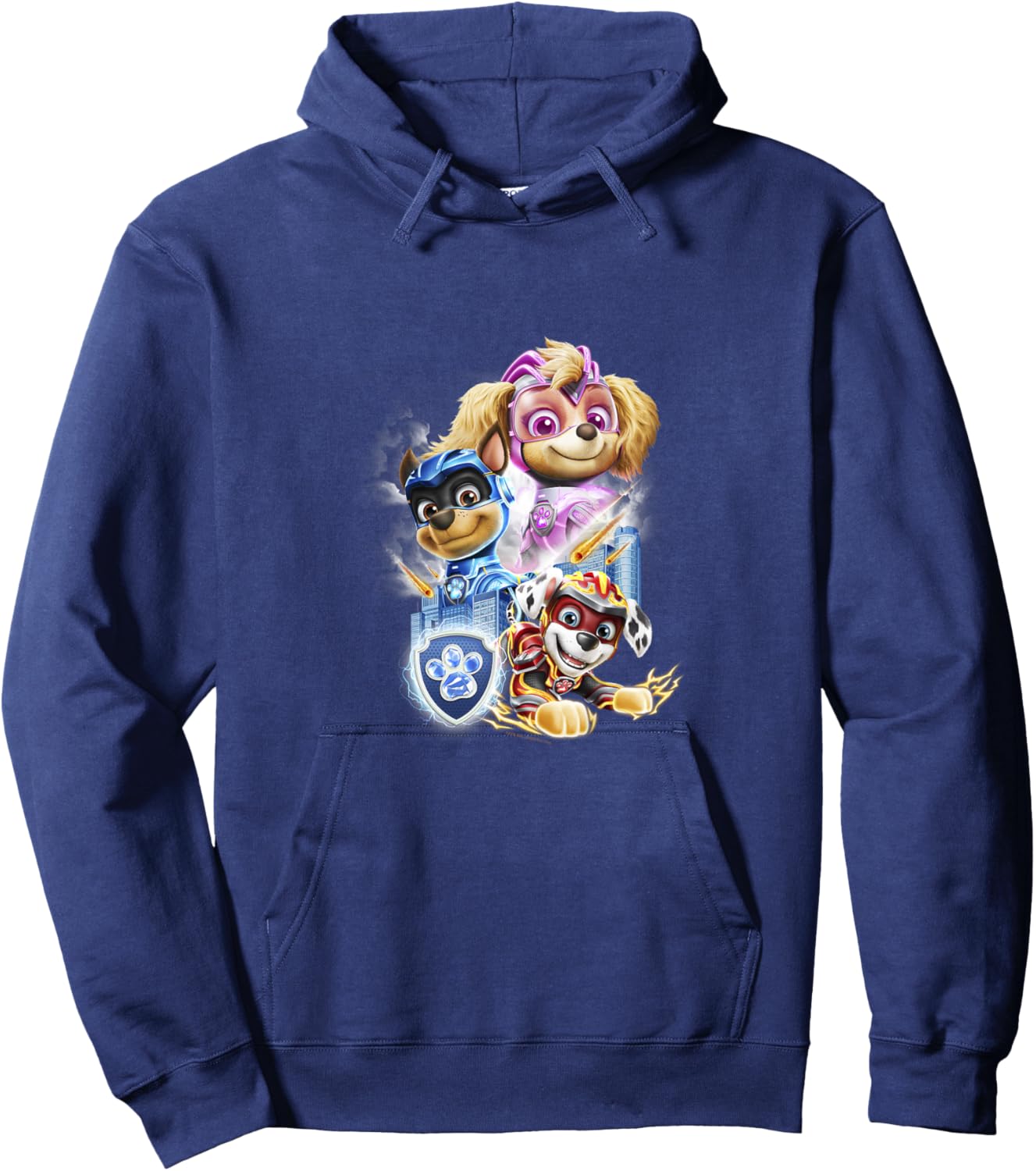 Kids PAW Patrol: The Mighty Movie Skye Chase Marshall Logo Hoodie - Hoodie | Navy
