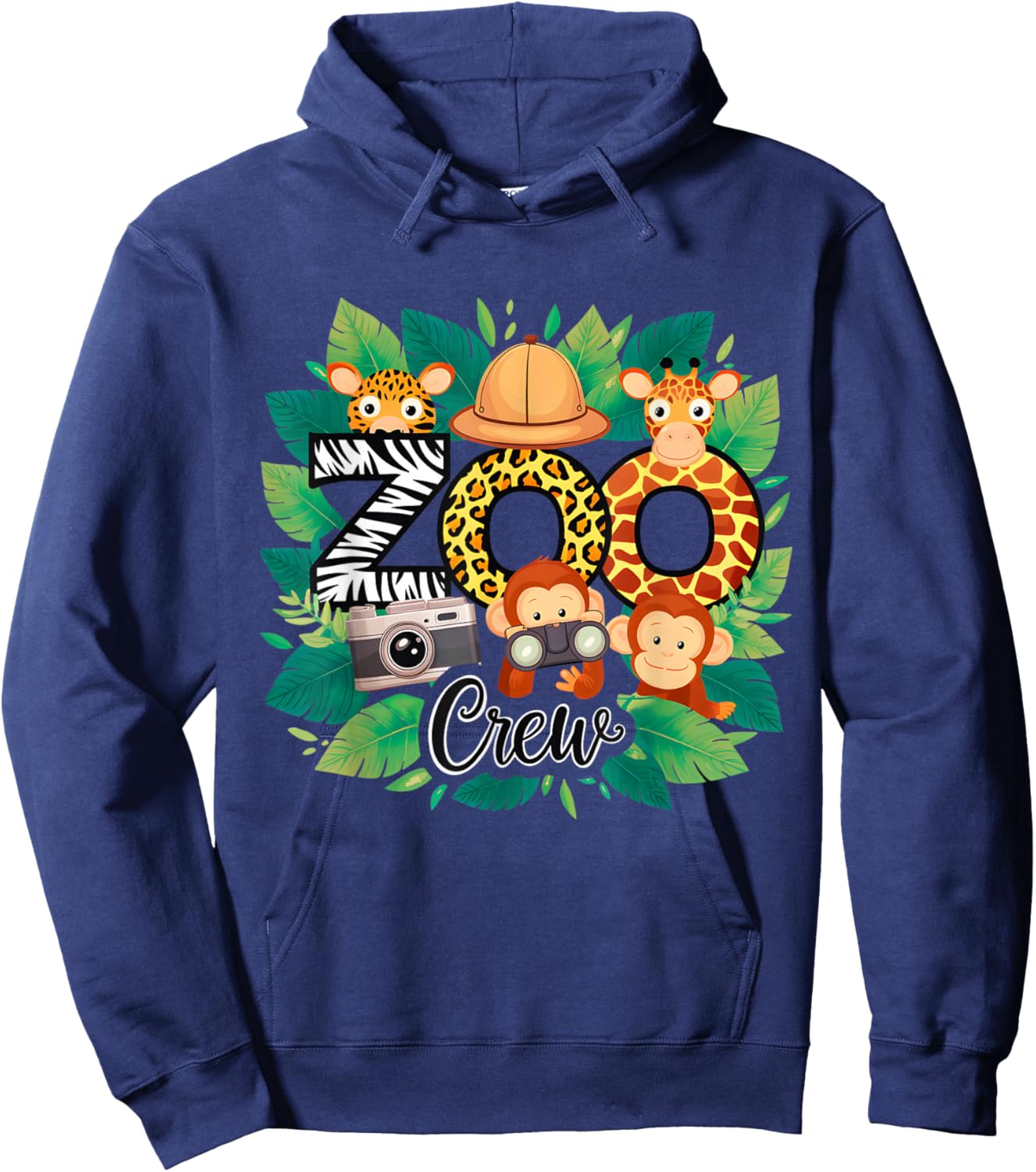Zoo Leopard Crew Safari Animal Kingdom Zoo Keeper Kids Gifts Hoodie - Hoodie | Navy