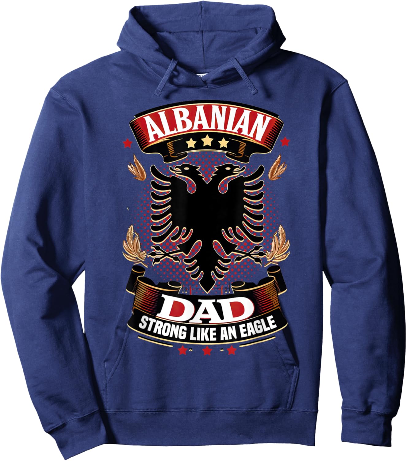 Albanian Father's day Skenderbeg Albania proud Albanian Dad Hoodie - Hoodie | Navy