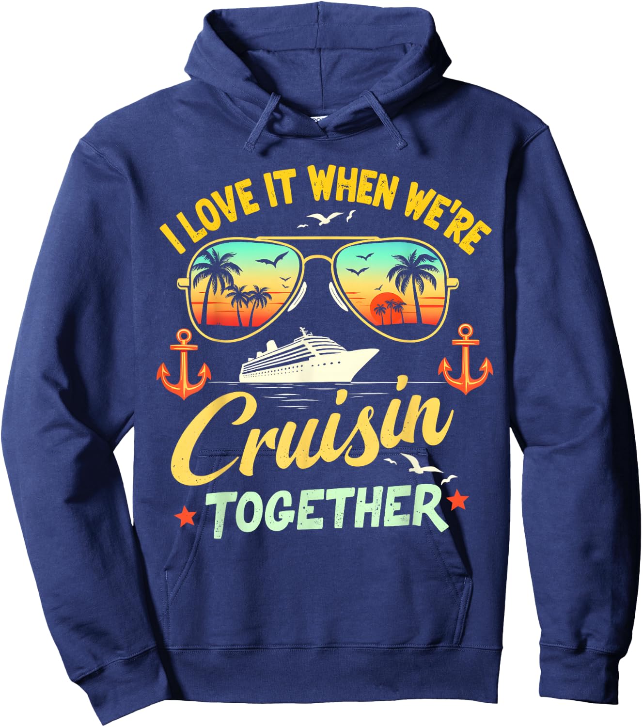 Cruise Squad 2025 Family Cruise 2025 Couple Outfits Friends Hoodie - Hoodie | Navy
