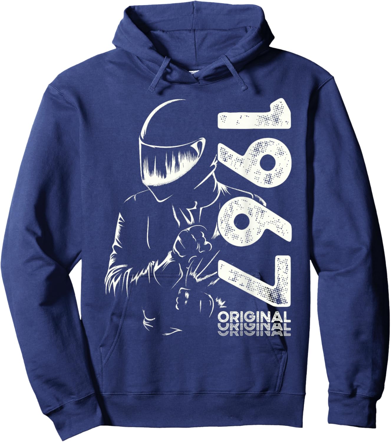 53rd Birthday Man Motorcycle Biker Biker 1967 , Black, S Hoodie - Hoodie | Navy