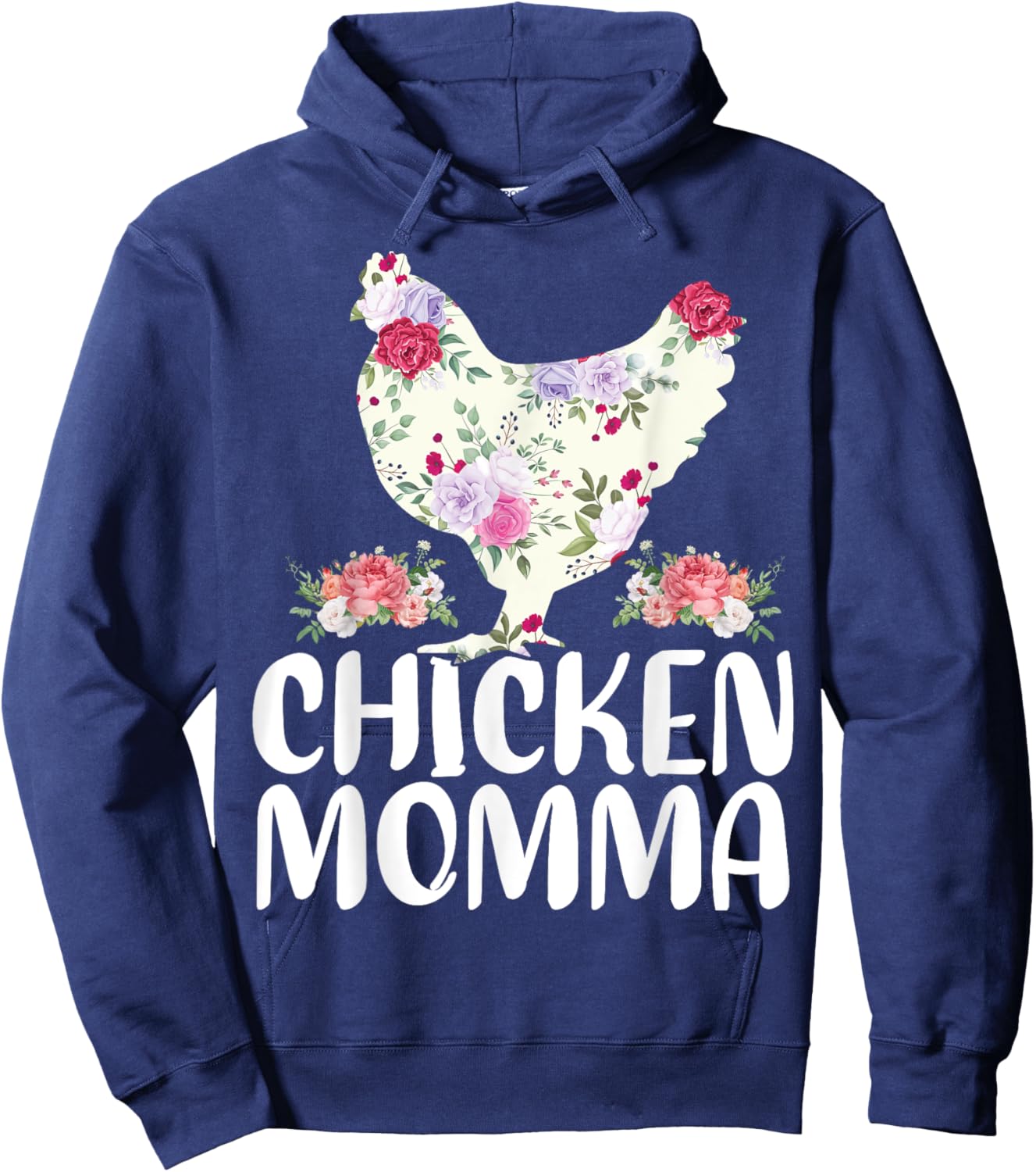 Funny Chicken Momma Shirt Mother's Day Hoodie - Hoodie | Navy