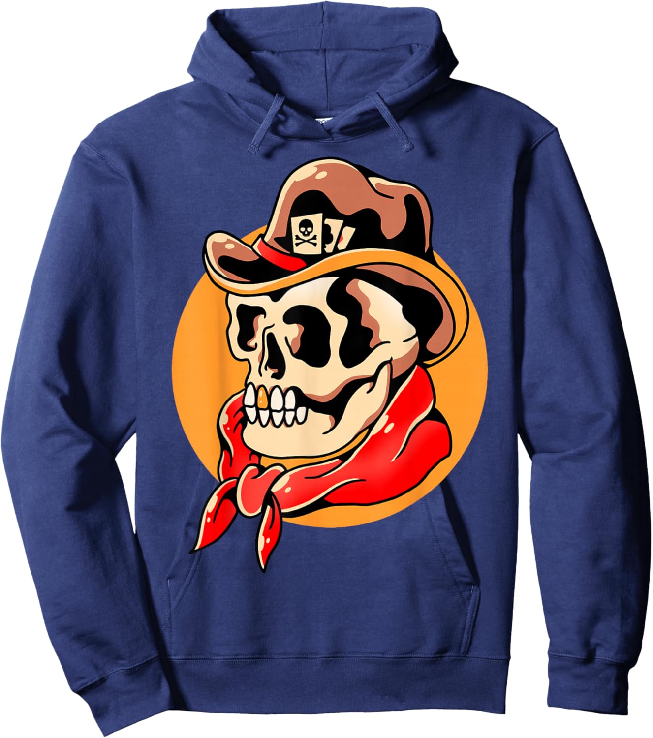 Cowboy Skull Tattoo Hoodie - Hoodie | Navy
