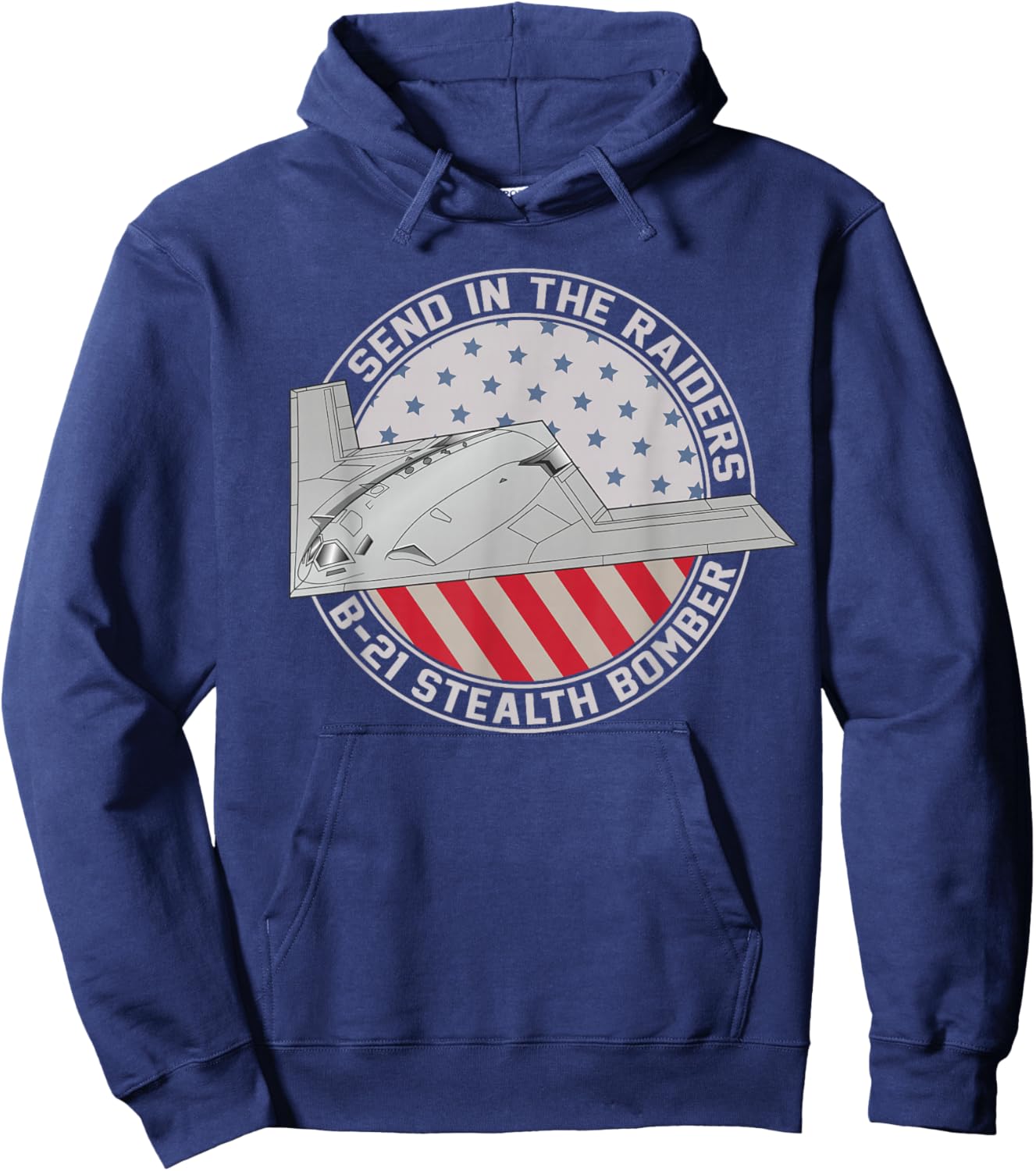 US B-21 Raider Stealth Bomber Military Aircraft American B21 Hoodie - Hoodie | Navy