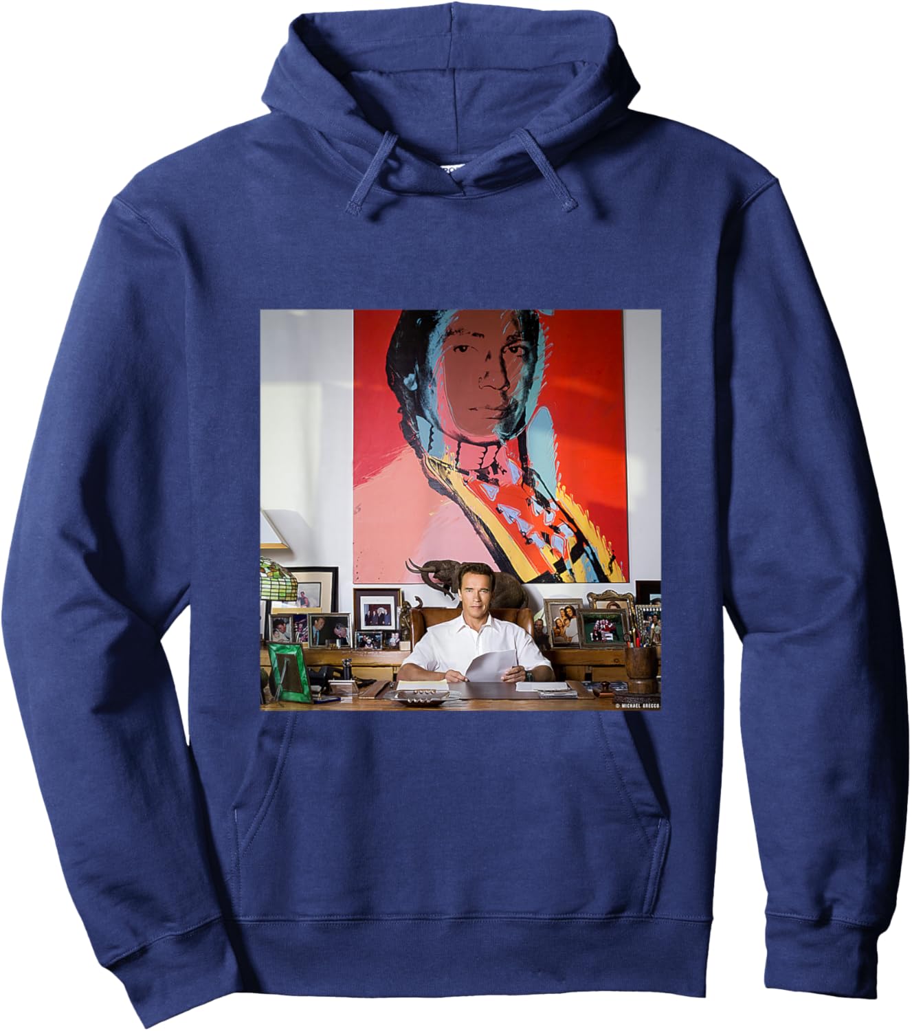 Arnold Schwarzenegger Actor Governor By Michael Grecco Hoodie - Hoodie | Navy