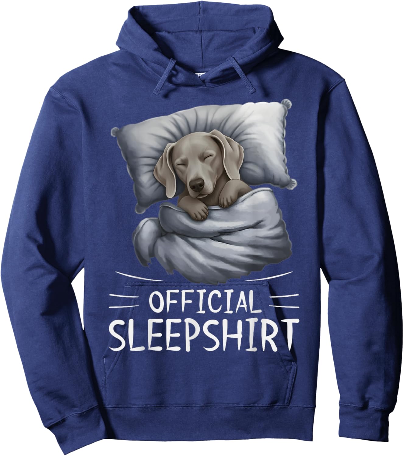 Weimaraner Dog Official Sleepshirt Pajamas Nightgown Hoodie - Hoodie | Navy