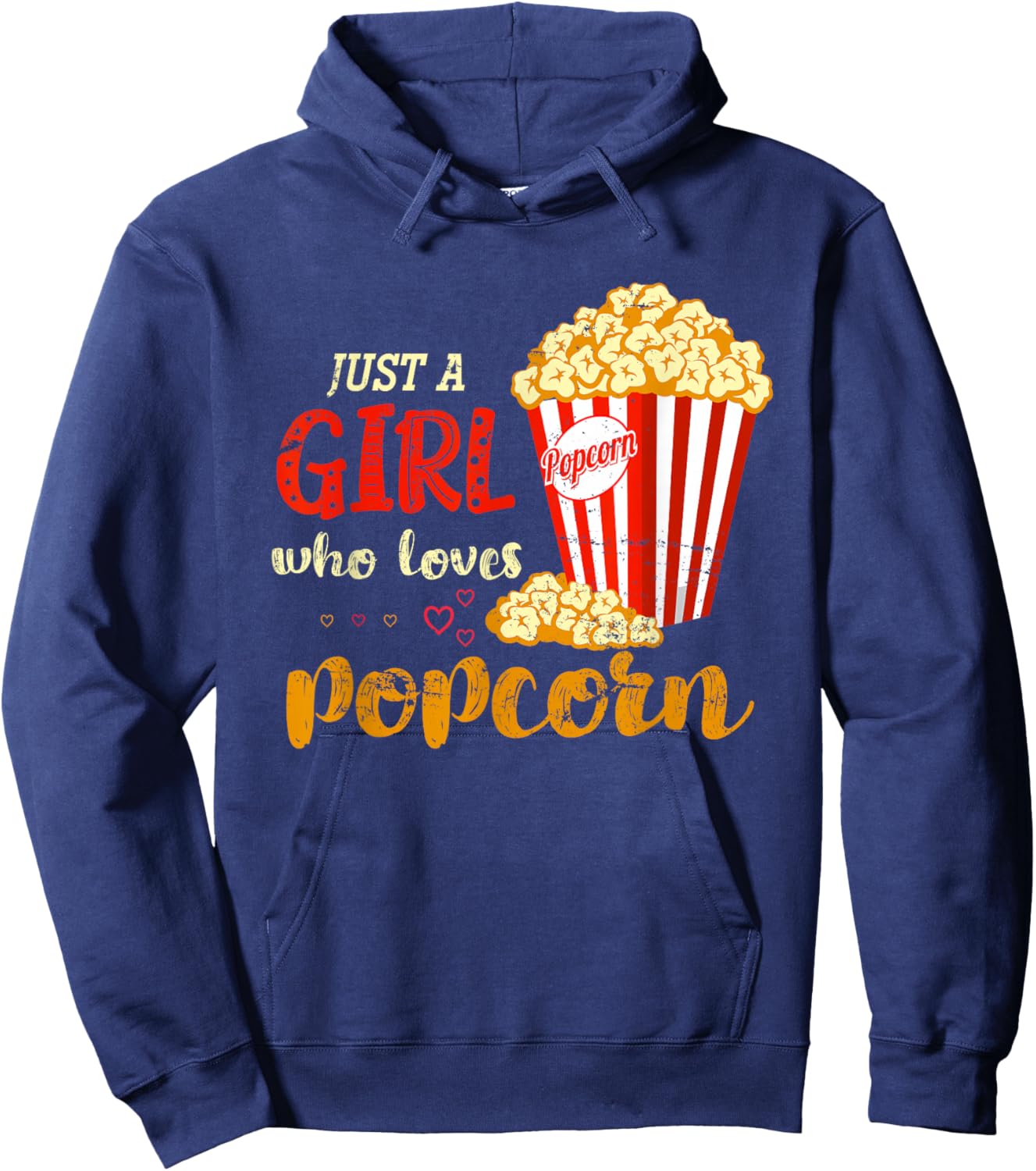Cinema Food Snack Lover Girls Women Gift Popcorn Hoodie - Hoodie | Navy