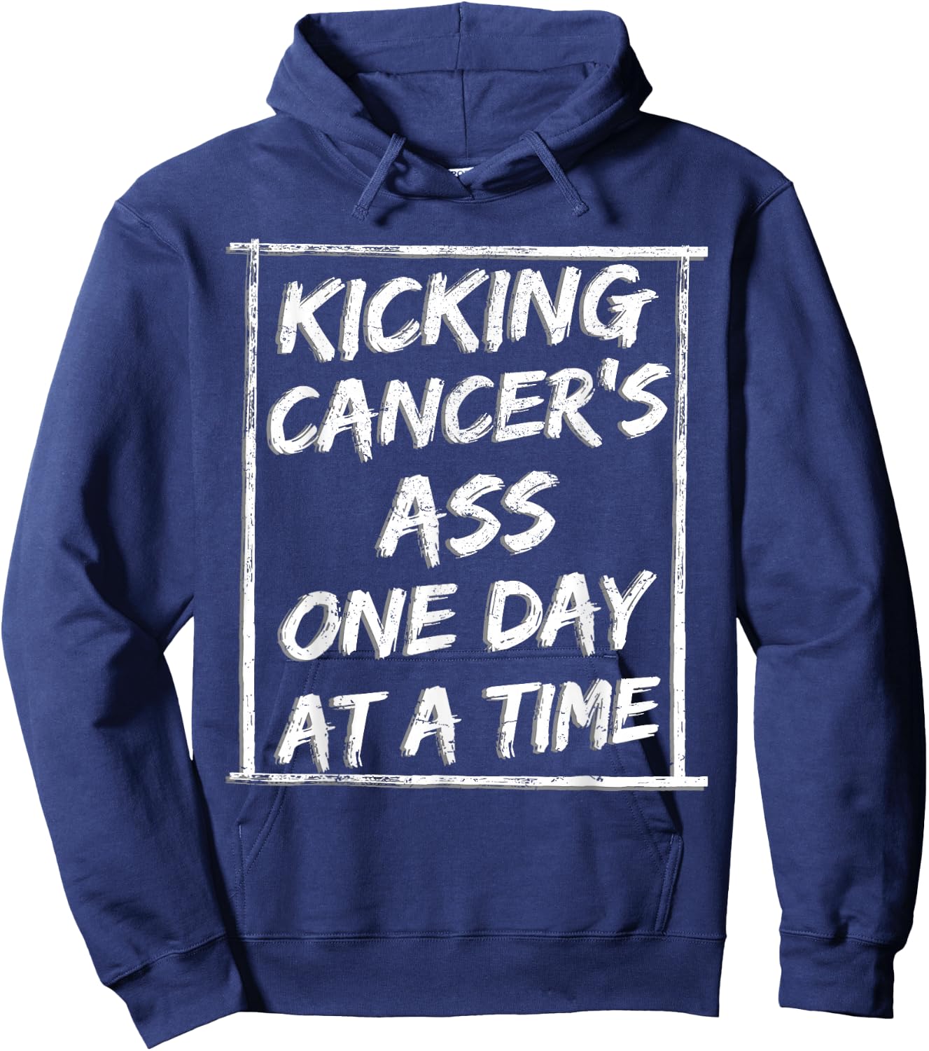 Kicking Cancer Chemotherapy Warrior Survivor Chemo Hoodie - Hoodie | Navy
