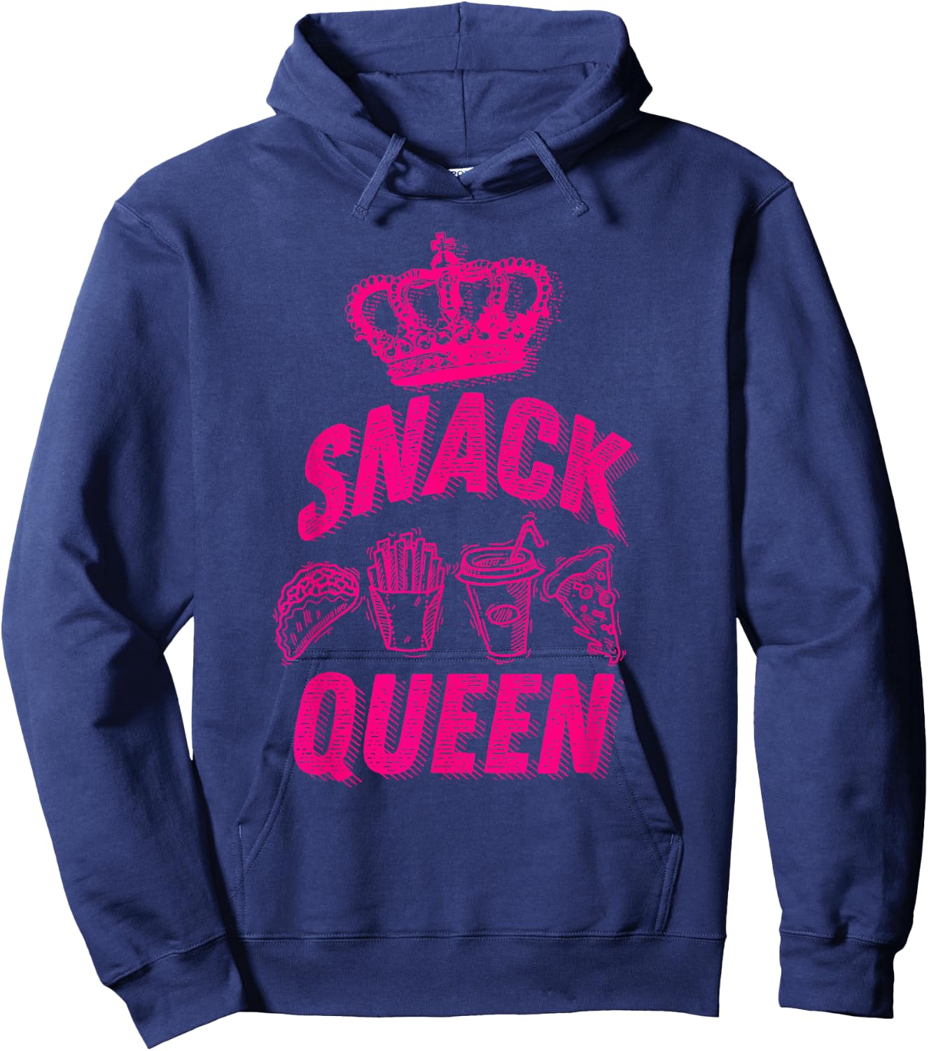 Snack Queen Shirt | Cool I Love Midnight Snack Boy Girl Gift Hoodie - Hoodie | Navy