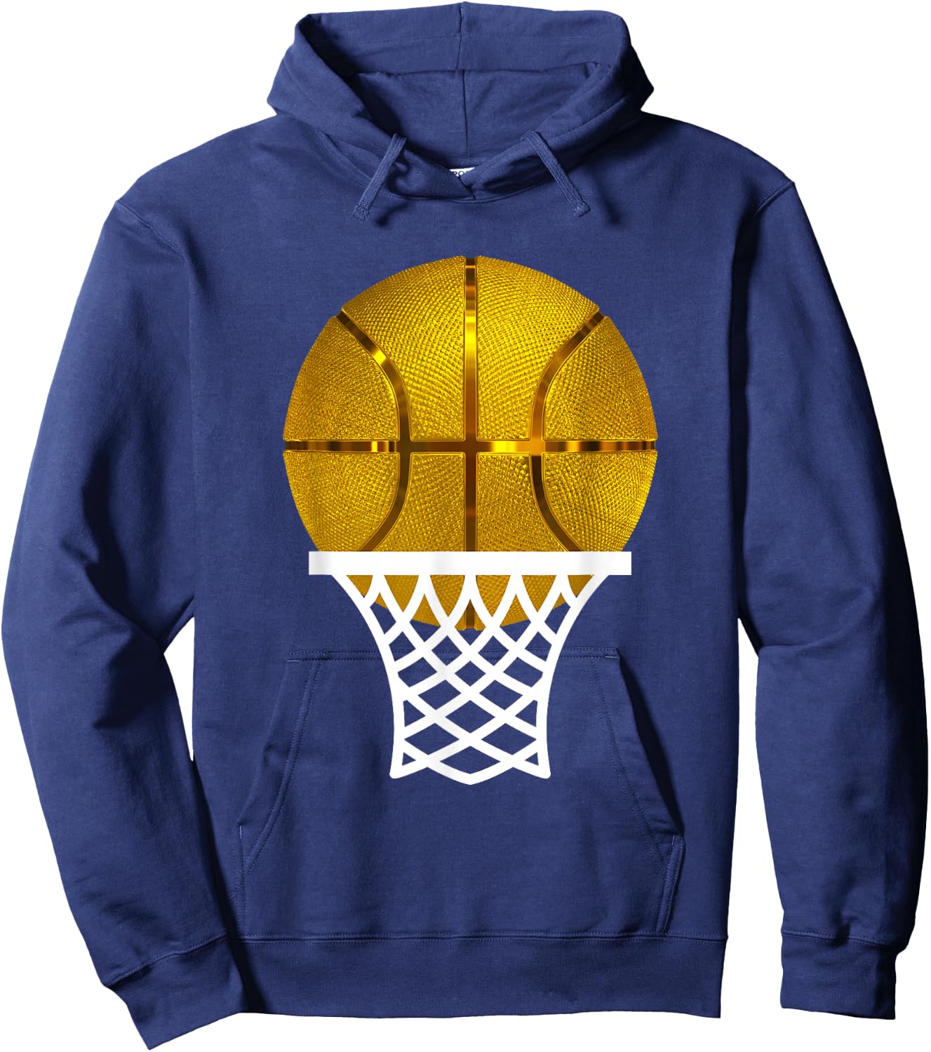 Gold Basketball Trophy MVP Award, Cool Basketball Player Hoodie - Hoodie | Navy
