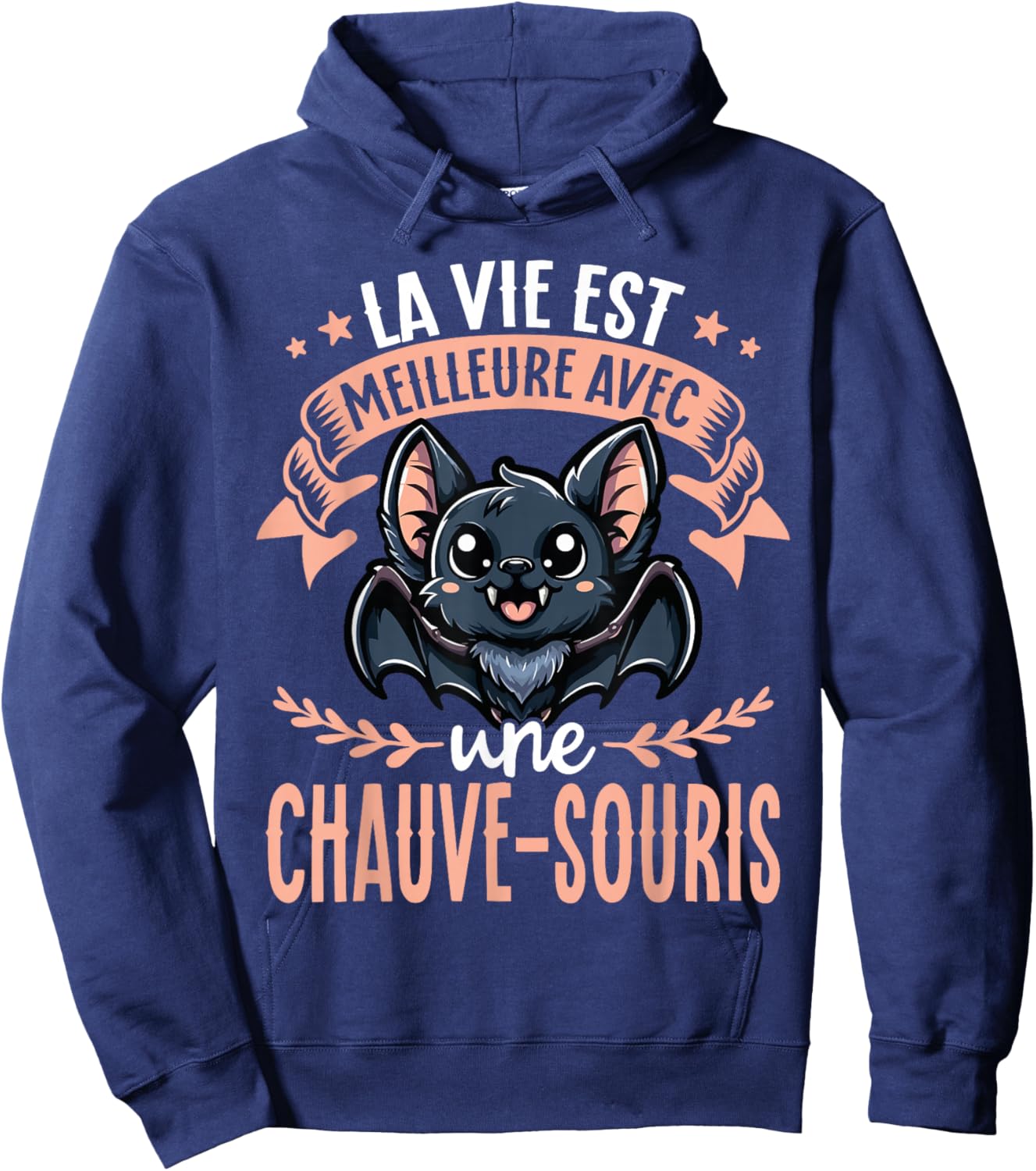 Life Is Better With A Bat - Sweet Bat , Black, S Hoodie - Hoodie | Navy