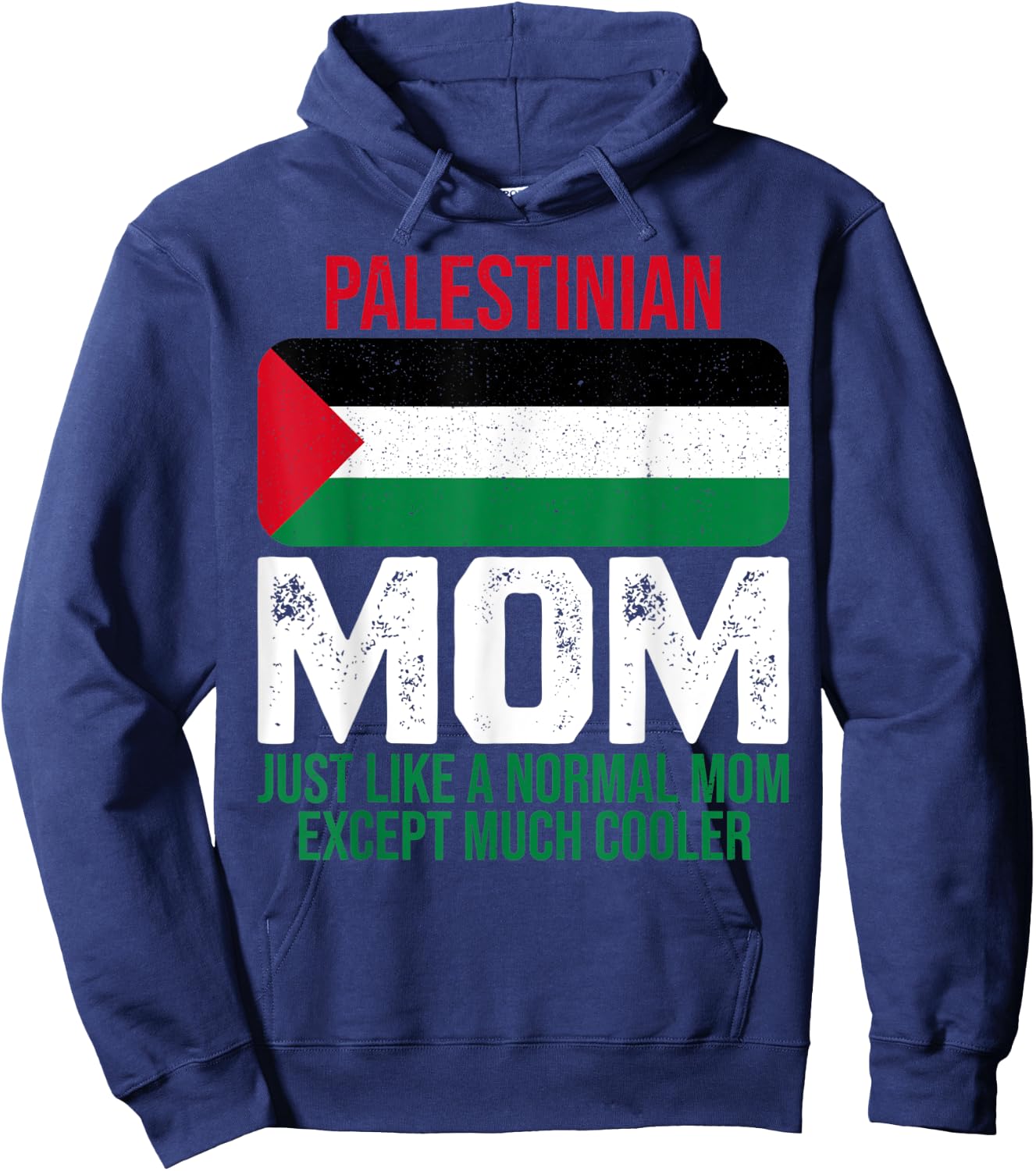 Vintage Palestinian Mom Palestine Flag Design Mother's Day Hoodie - Hoodie | Navy