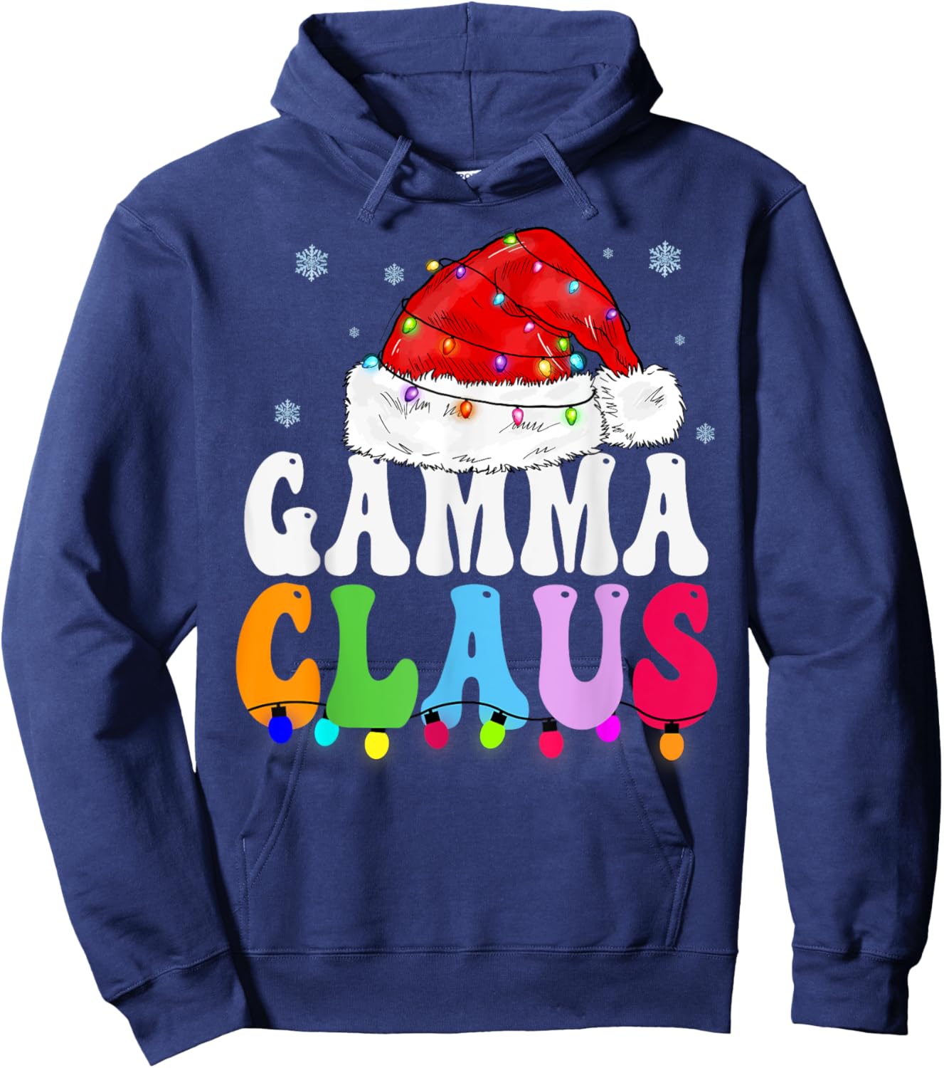 Gamma Claus Funny Xmas Family Matching Grandma Christmas Hoodie - Hoodie | Navy