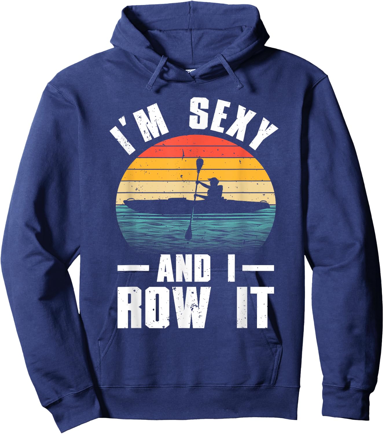 Cool Kayak Art Women Kayaker Rowing Boating Kayaking Hoodie - Hoodie | Navy