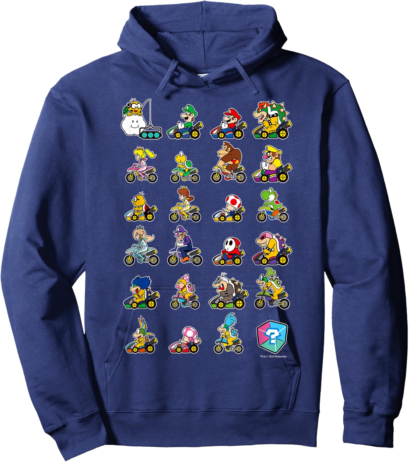 Mario Kart Character Stacks Hoodie - Hoodie | Navy