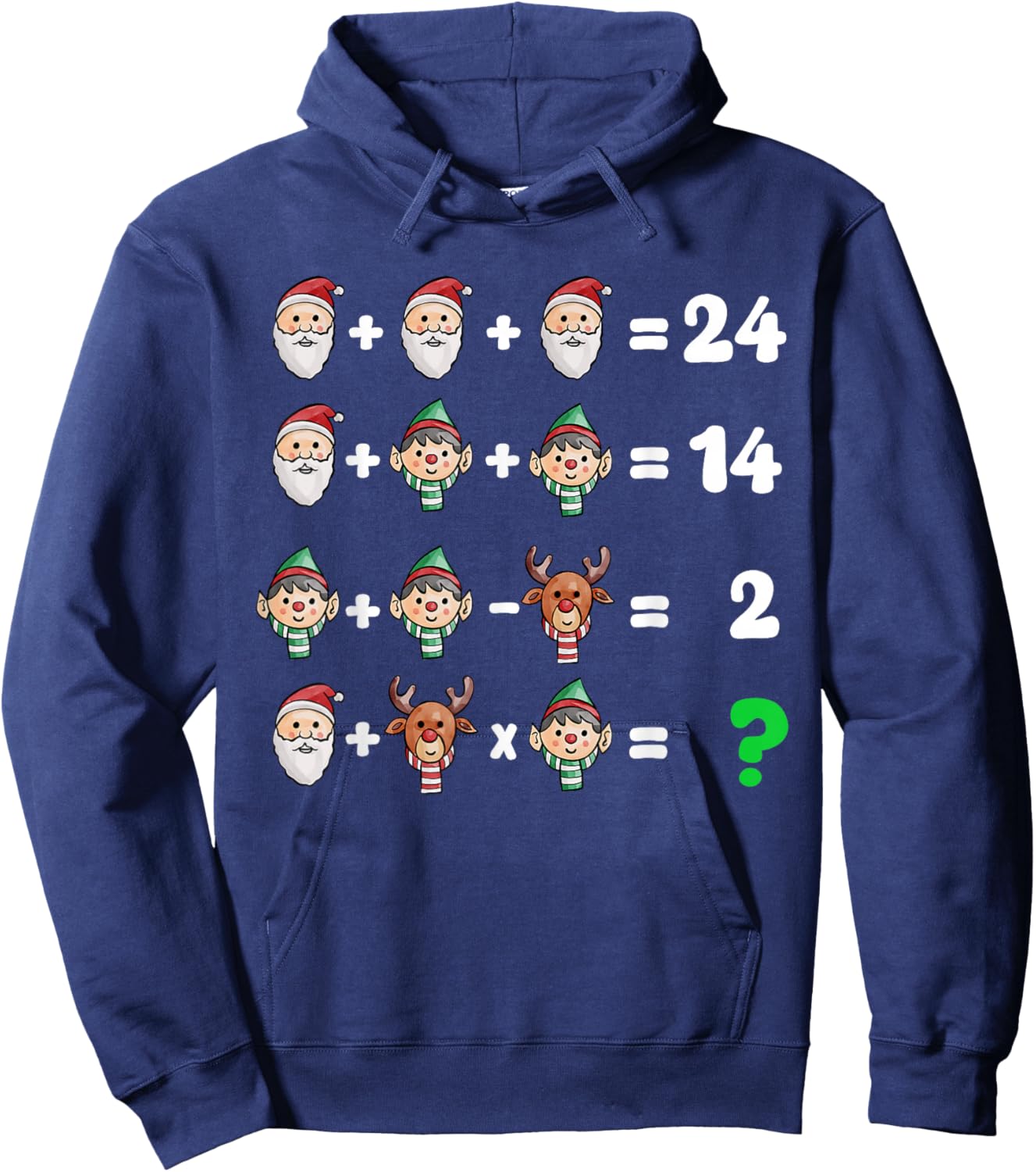Order of Operations Quiz Christmas Math Teacher Xmas Math Hoodie - Hoodie | Navy