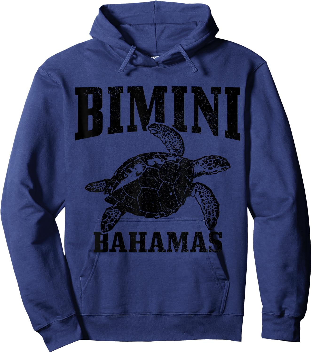 Bimini Bahamas Sea Turtle Scuba Diving Beach Diver Hoodie - Hoodie | Navy