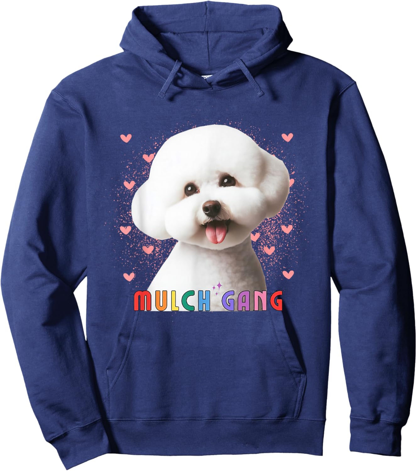 Mulch Gang 4 Life MulchMaxxing Puppy Dog Meme Mulchposting Hoodie - Hoodie | Navy