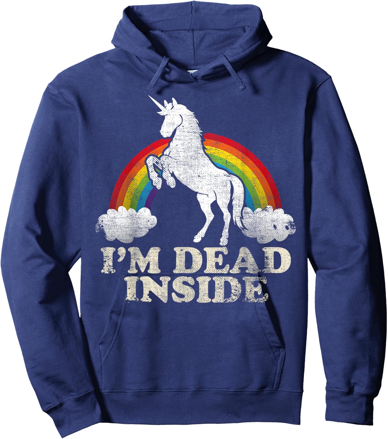 Funny Stuff - Unicorn I'm Dead Inside Sarcastic Depression Humour Hoodie - Hoodie | Navy
