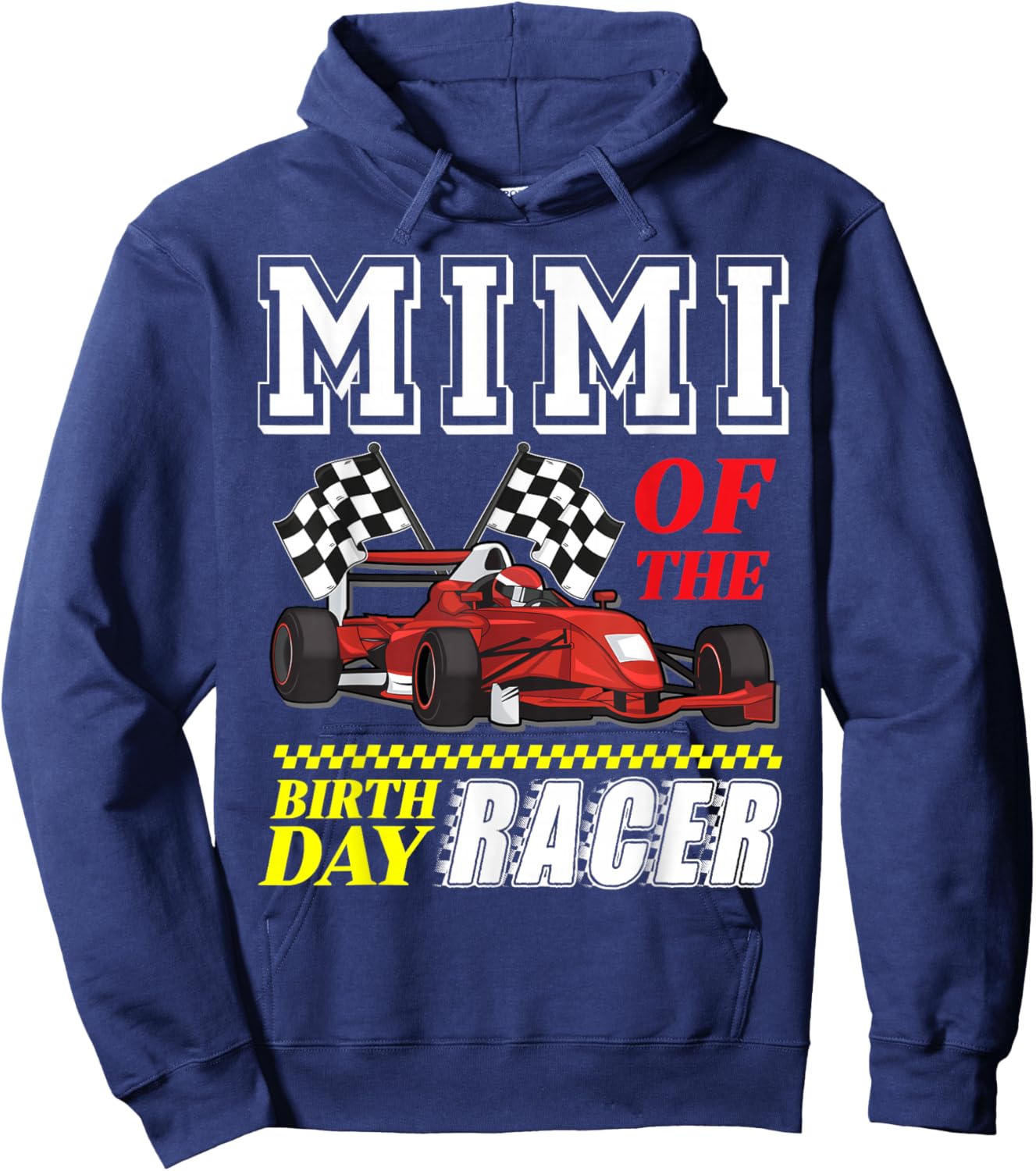 Race Car Party Mimi Of The Birthday Racer Racing Family Hoodie - Hoodie | Navy