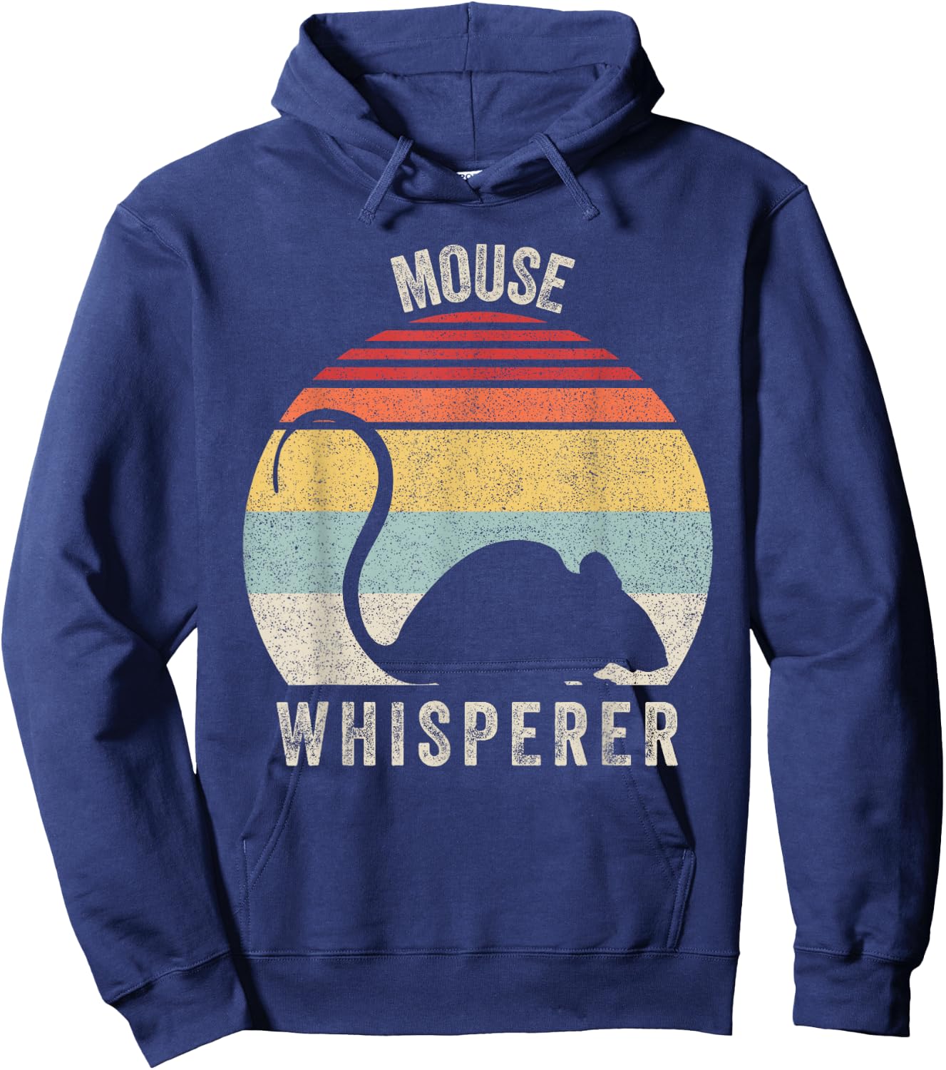Retro Mouse Whisperer Shirt Mouse Lover Gift Funny Vintage Hoodie - Hoodie | Navy