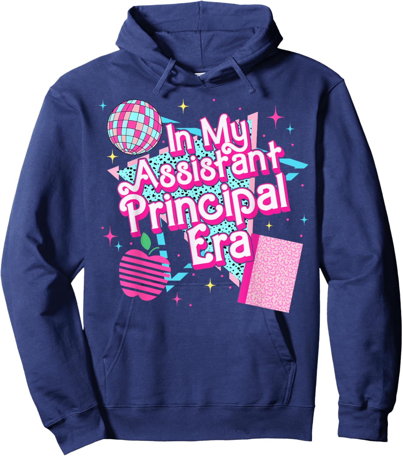 In My Assistant Principal Era 80s 90s Back To School Hoodie - Hoodie | Navy