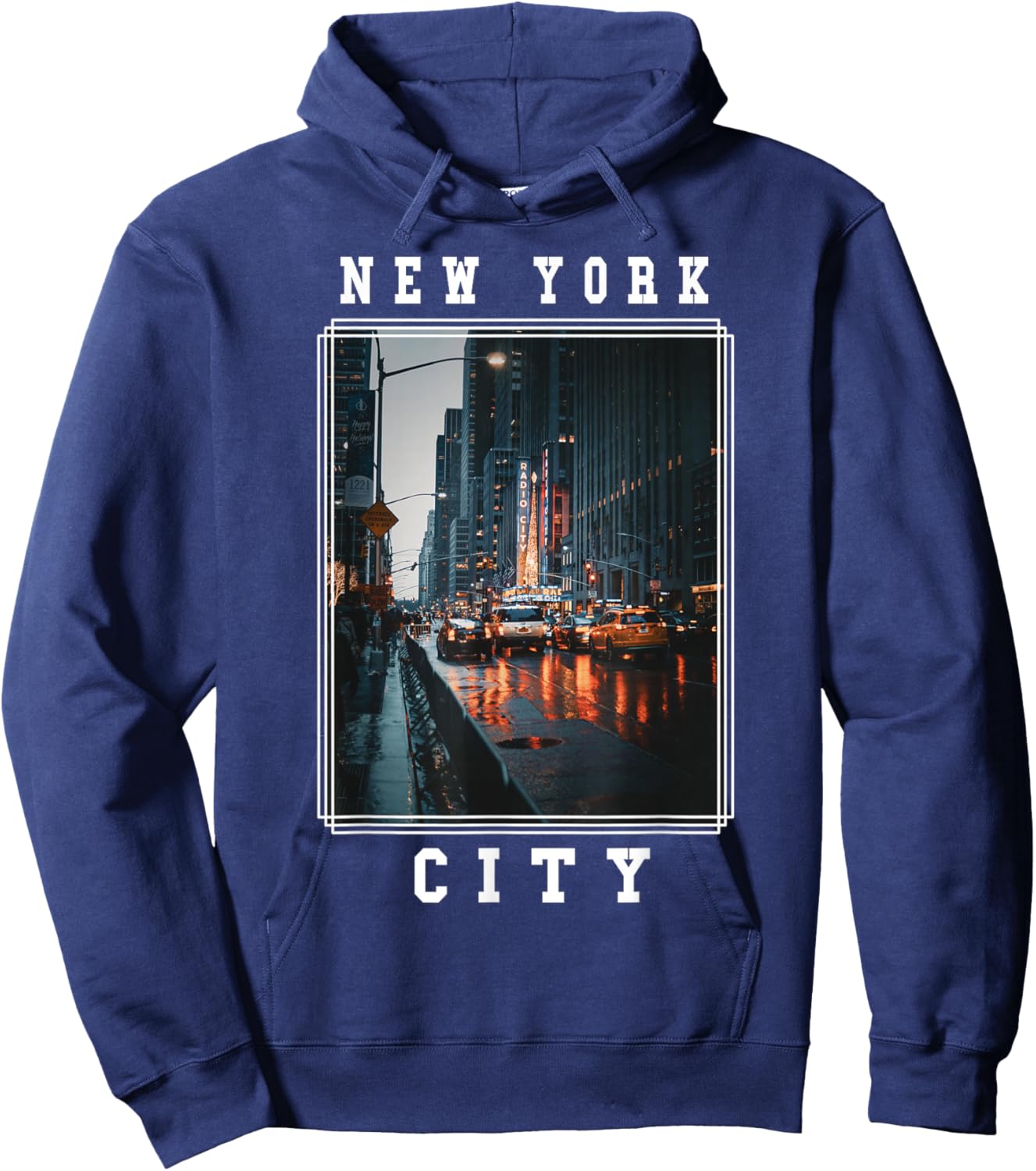 New York City Photograph New York Souvenir Hoodie - Hoodie | Navy