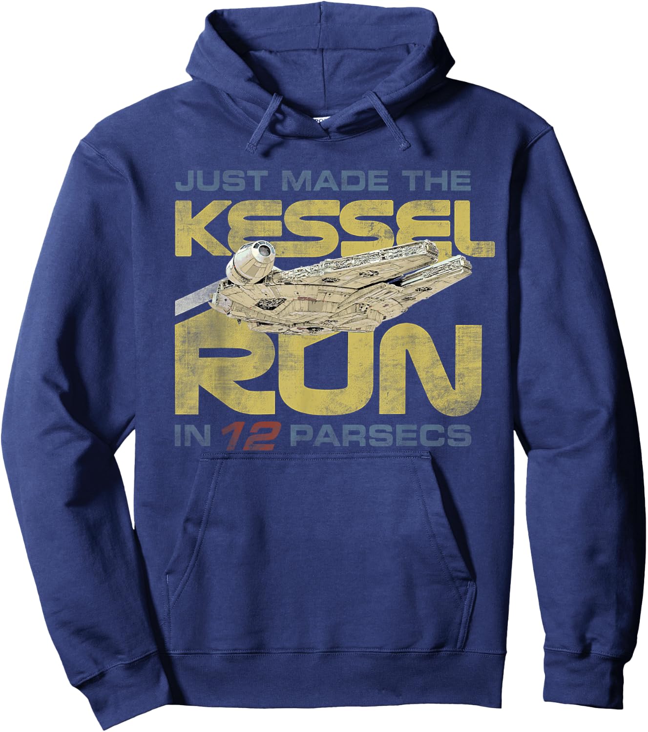 Star Wars Millennium Falcon Kessel Run 12 Parsecs Hoodie - Hoodie | Navy