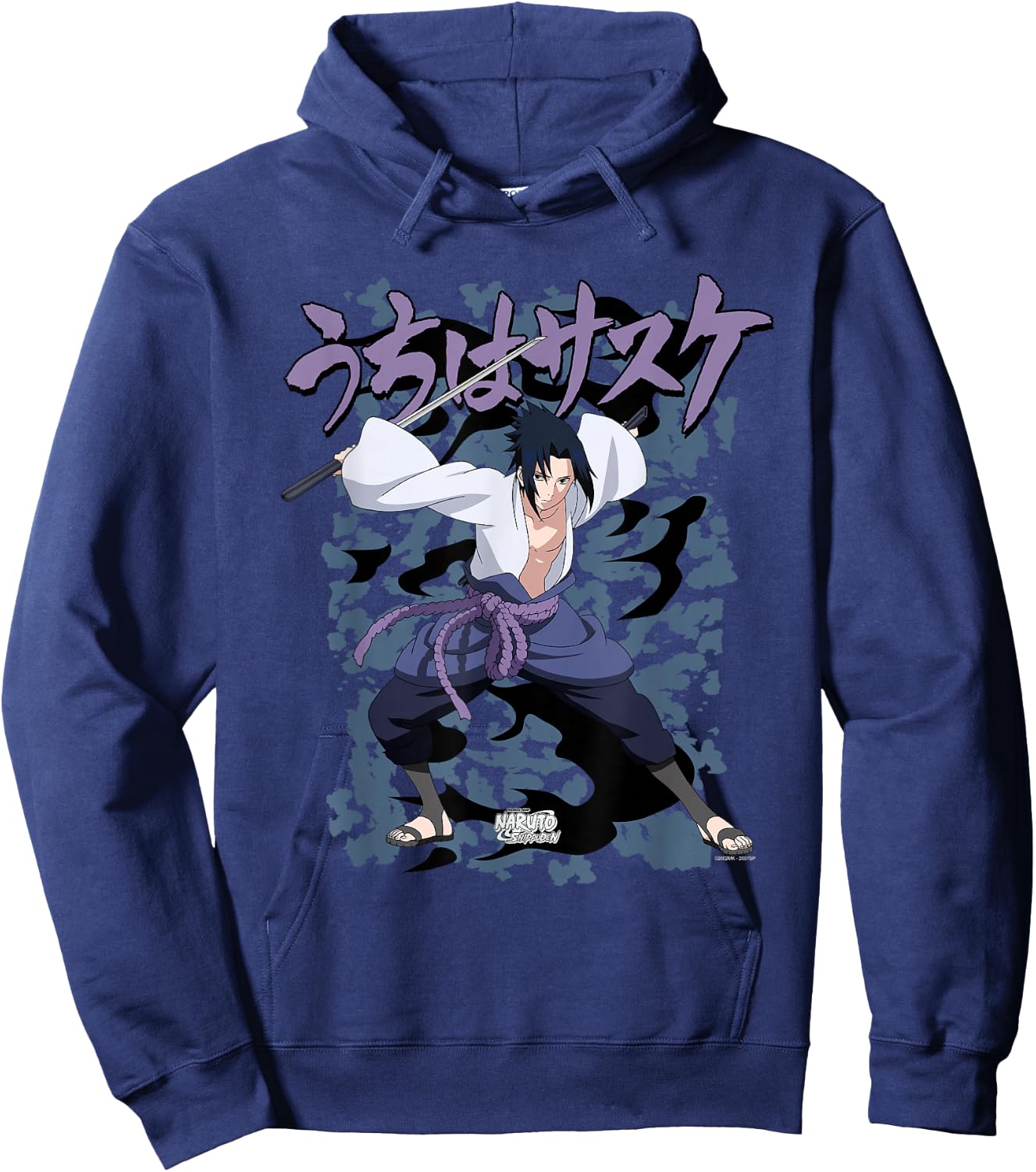 Naruto Shippuden Sasuke Curse Hoodie - Hoodie | Navy