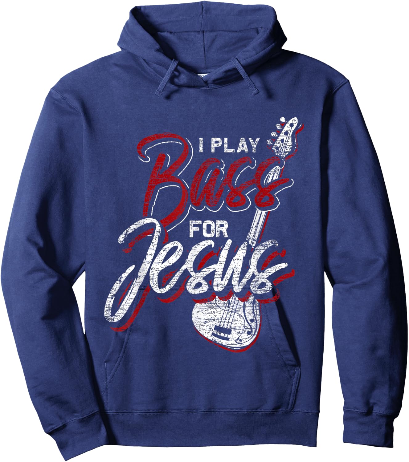 Jesus Bassist Christian Bass Player Bass Guitar Hoodie - Hoodie | Navy
