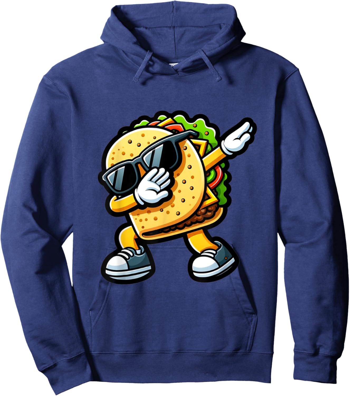 Mexican Food Dabbing Taco Hoodie - Hoodie | Navy