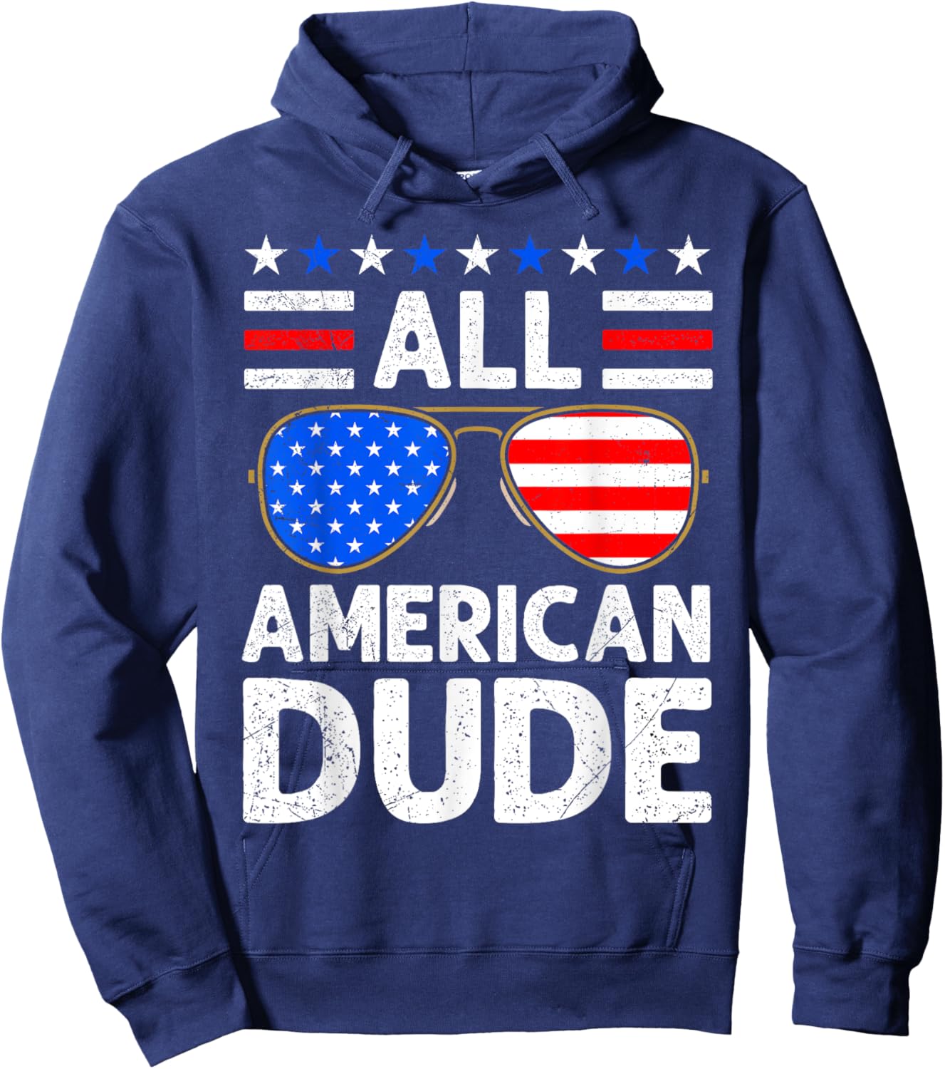 All American Boy Independence Day USA Party Dude Patriots Hoodie - Hoodie | Navy