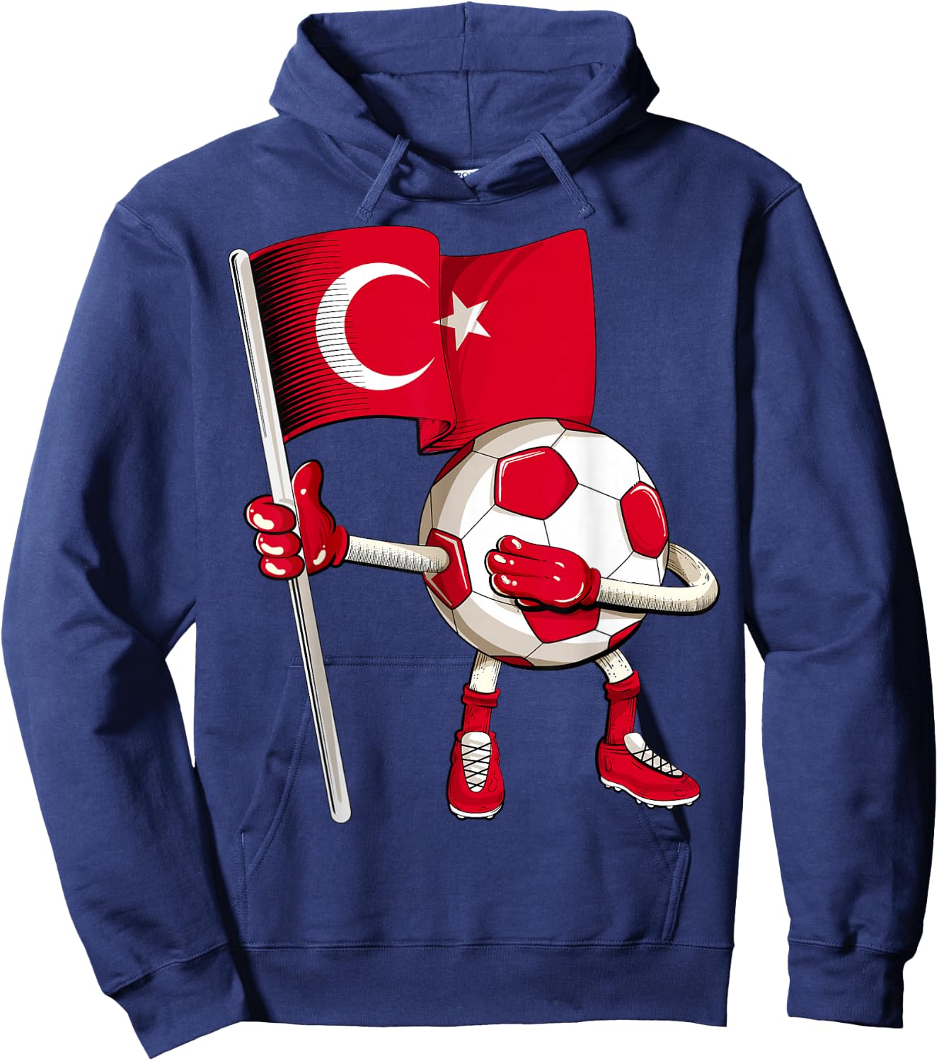 Turkey Soccer Jersey Turkish Flag Football Dab Funny Hoodie - Hoodie | Navy