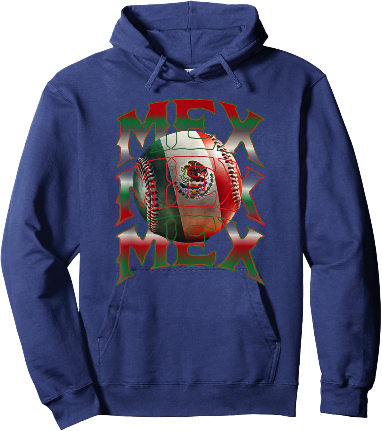 MEX Mexico Baseball Player Mexican Flag Béisbol Liga Team Mx Hoodie - Hoodie | Navy