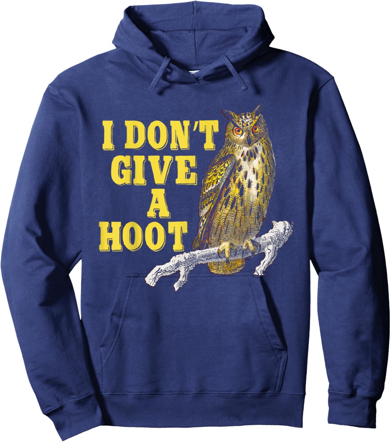 I Don't Give A Hoot Give A Hoot T Shirt Owl Lover Funny Owls Hoodie - Hoodie | Navy