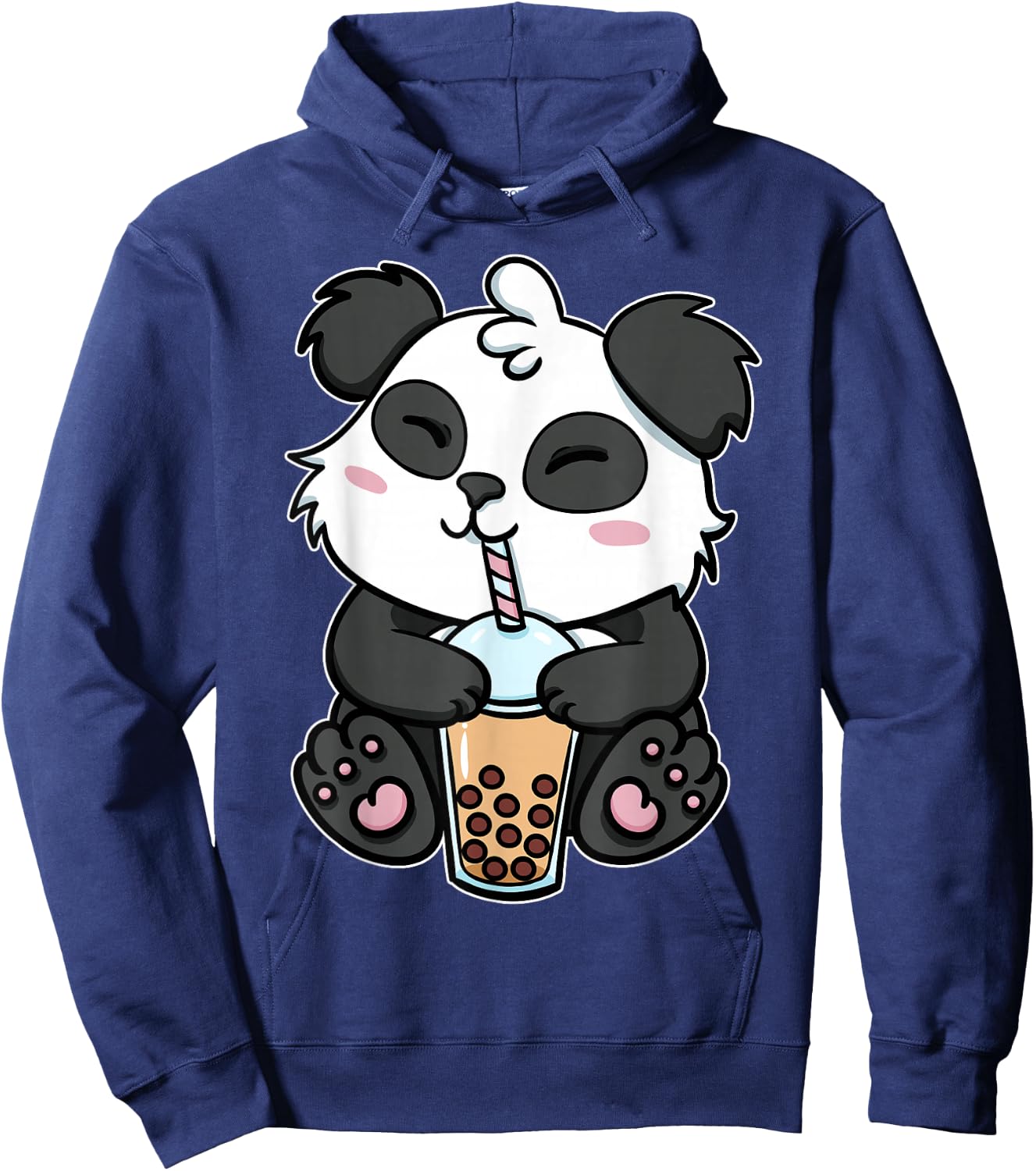Boba Tapioca Pearls Bubble Milk Tea Drink Panda Lover Hoodie - Hoodie | Navy