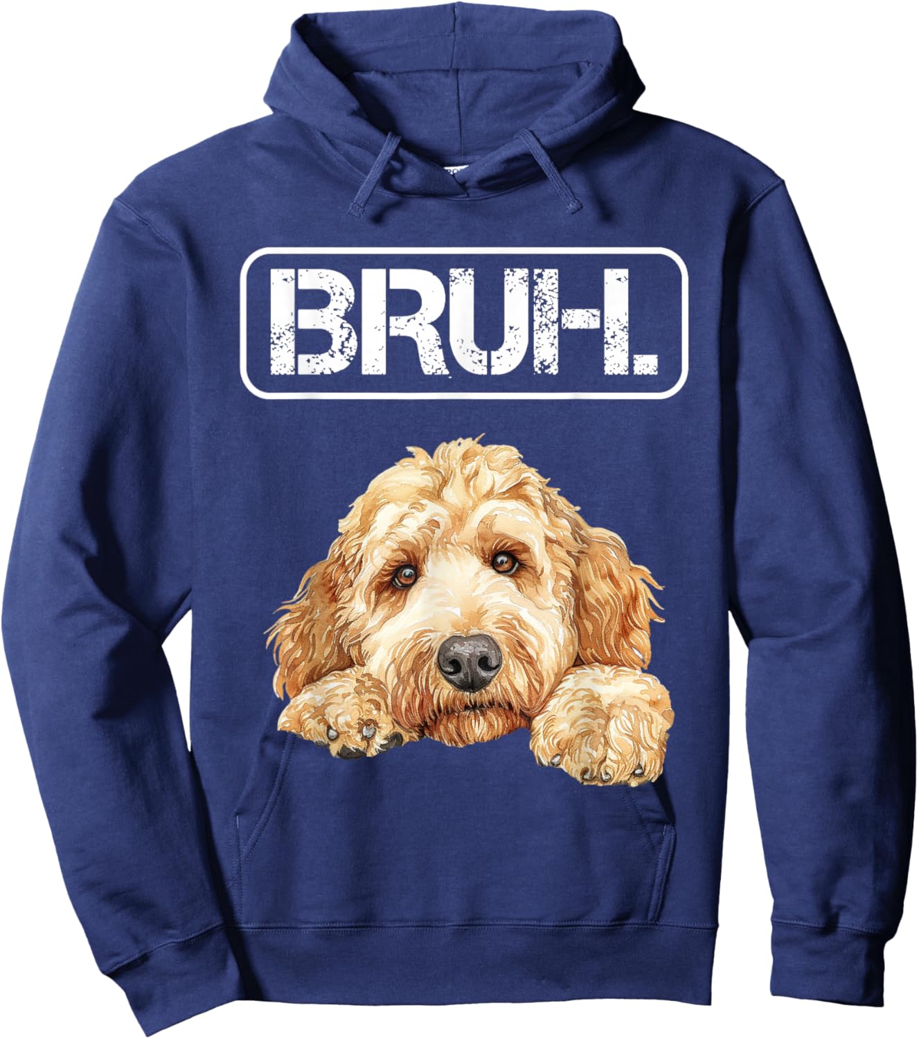 Goldendoodle Bruh Funny Dog Lover Hoodie - Hoodie | Navy