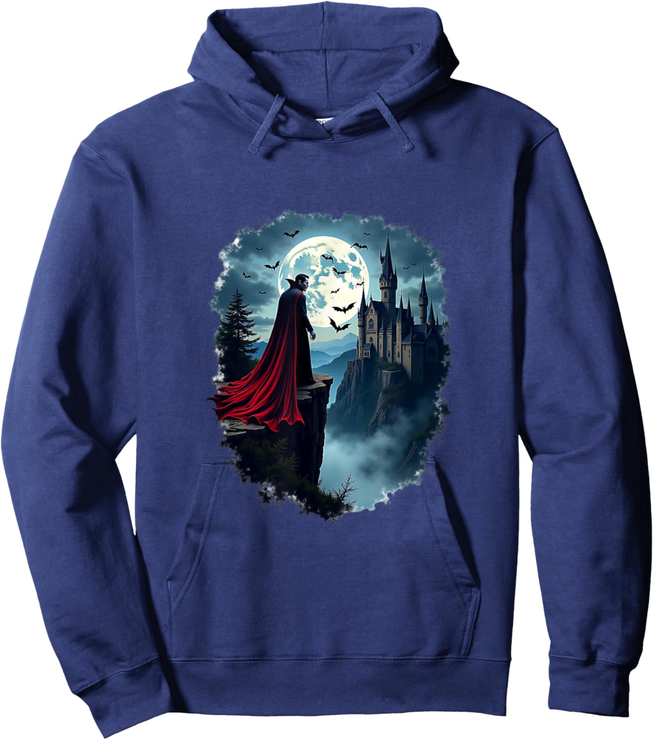 Gothic Tribute to Bram Stoker Dracula , Black, S Hoodie - Hoodie | Navy