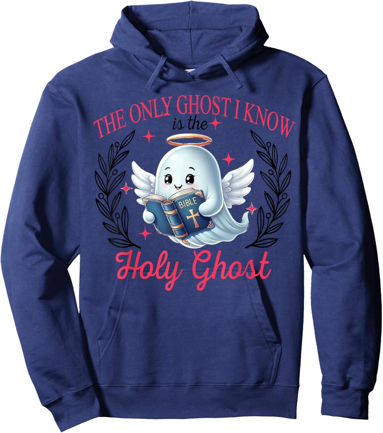 The Only Ghost I Know Is The Holy Ghost, Spooky Halloween Hoodie - Hoodie | Navy