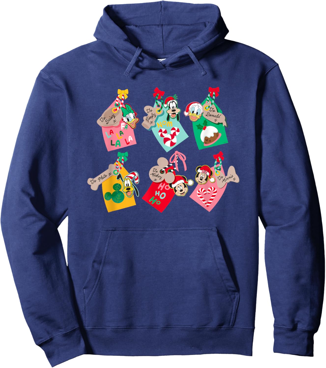 Disney Mickey Mouse & Pals Holiday Tags Hoodie - Hoodie | Navy