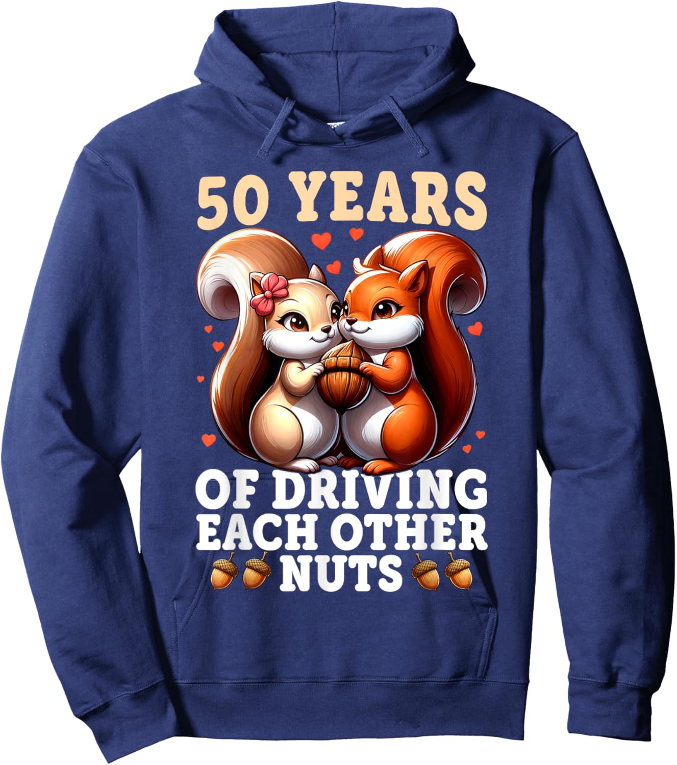 50th Wedding Anniversary - 50 Years of Marriage Funny Couple Hoodie - Hoodie | Navy