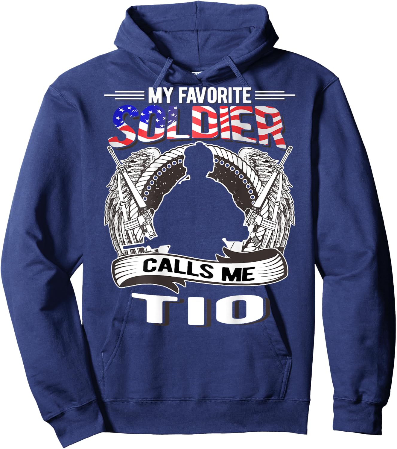 Proud Army Tio - My Favorite Soldier Calls Me Tio Uncle Gift Hoodie - Hoodie | Navy